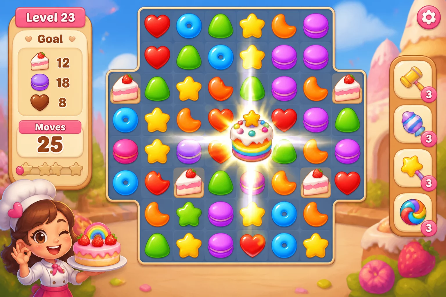 Candy Riddles: Free Match 3 Puzzle Cake