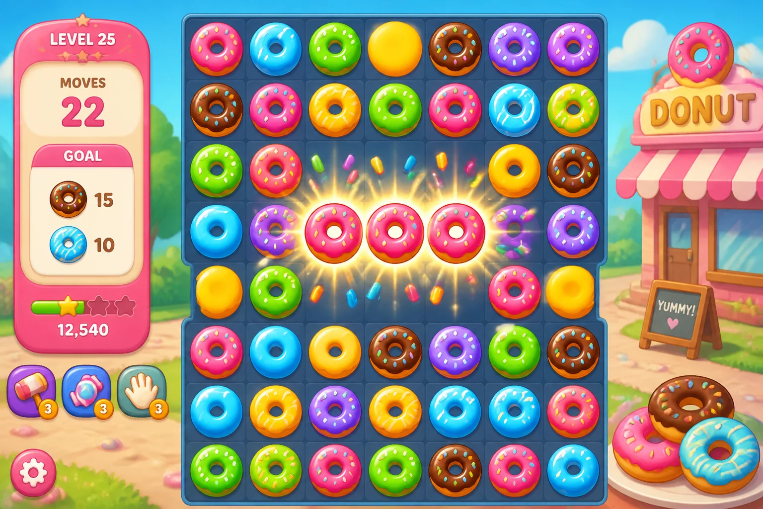 Candy Super Match 3 Donut