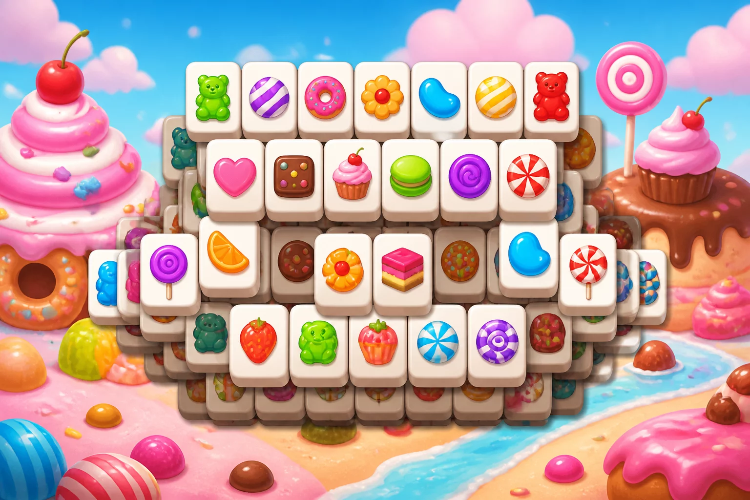 Mahjong 3D Candy Sugar