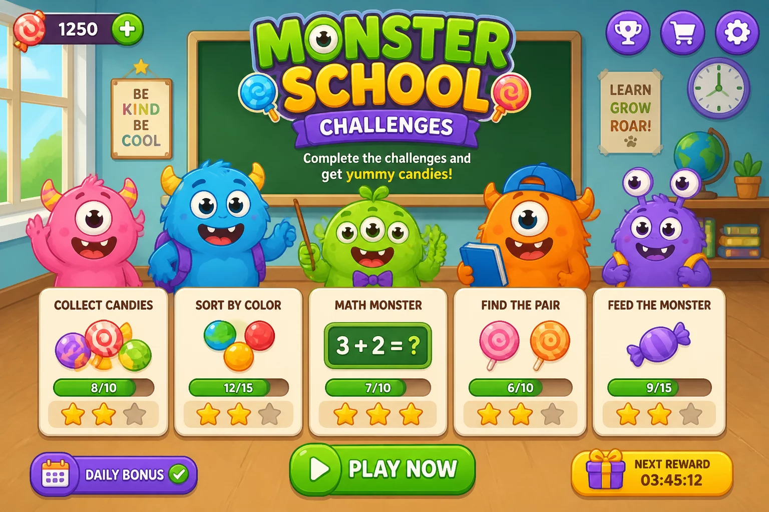 Monster School Challenges Candy