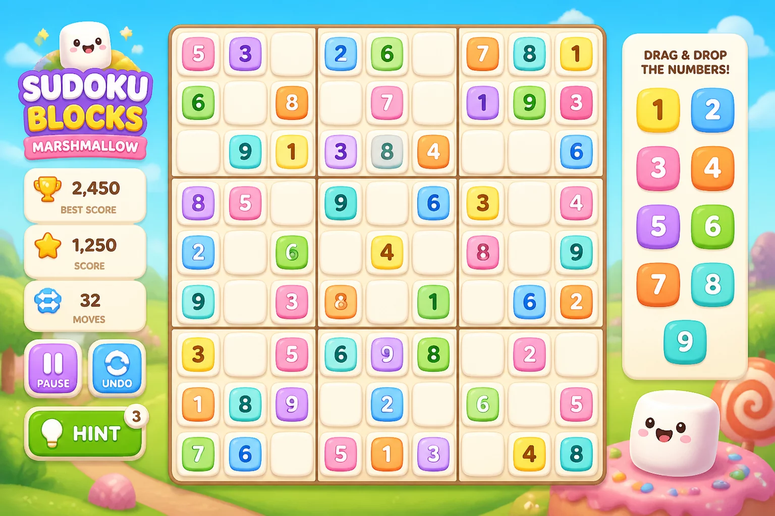 Sudoku Blocks Marshmallow