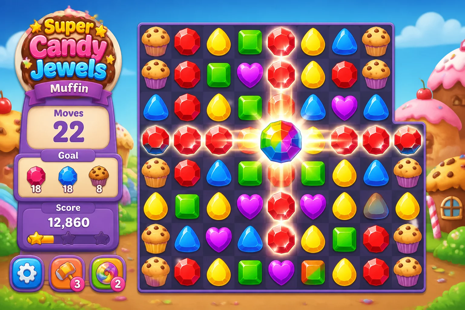 Super Candy Jewels Muffin
