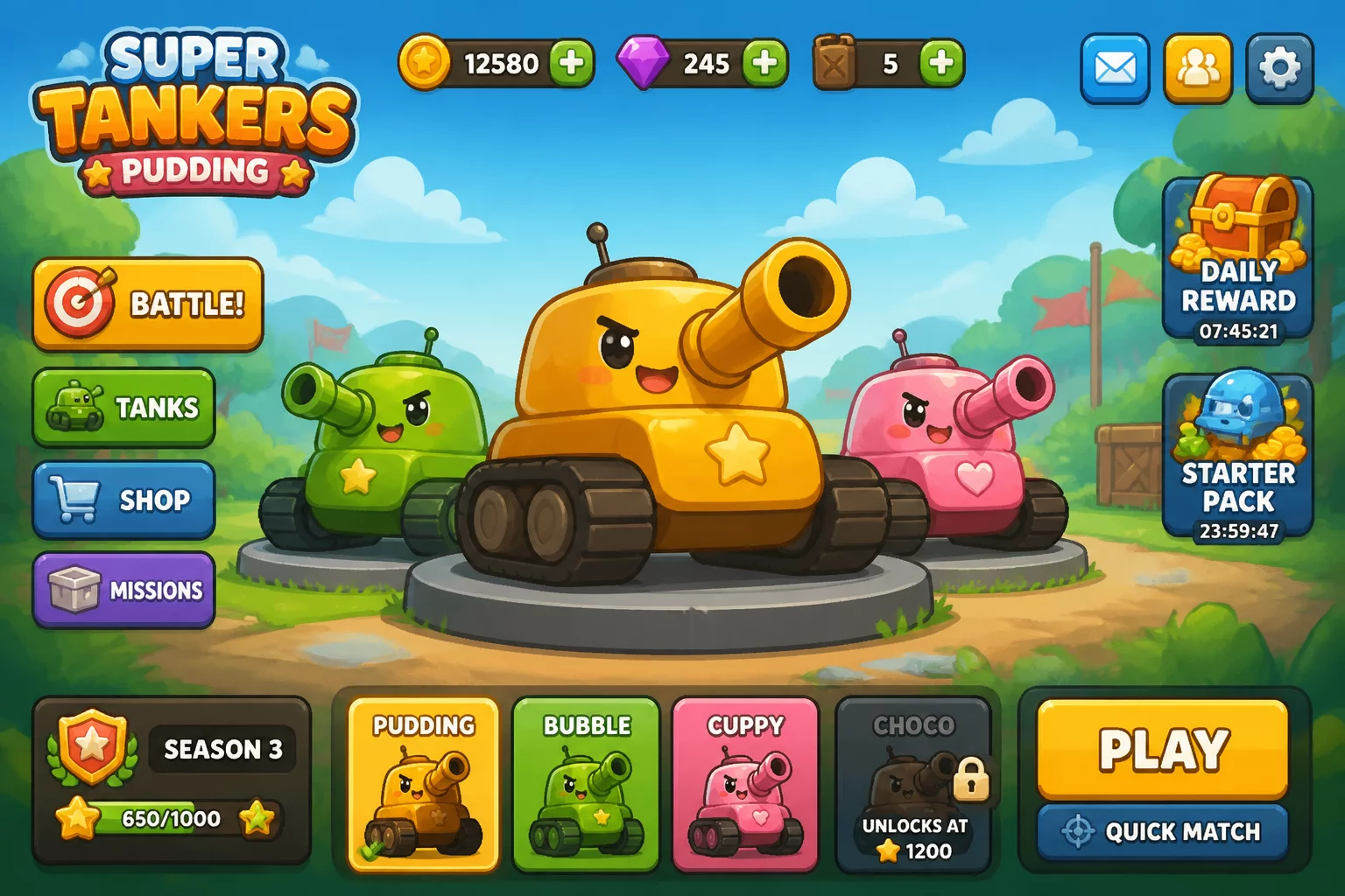 Super Tankers Pudding